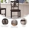 Flash Furniture Gray Wash Walnut Solid Wood Bar Stools, 2PK ES-STBN1-29-GY-2-GG - alternate 5